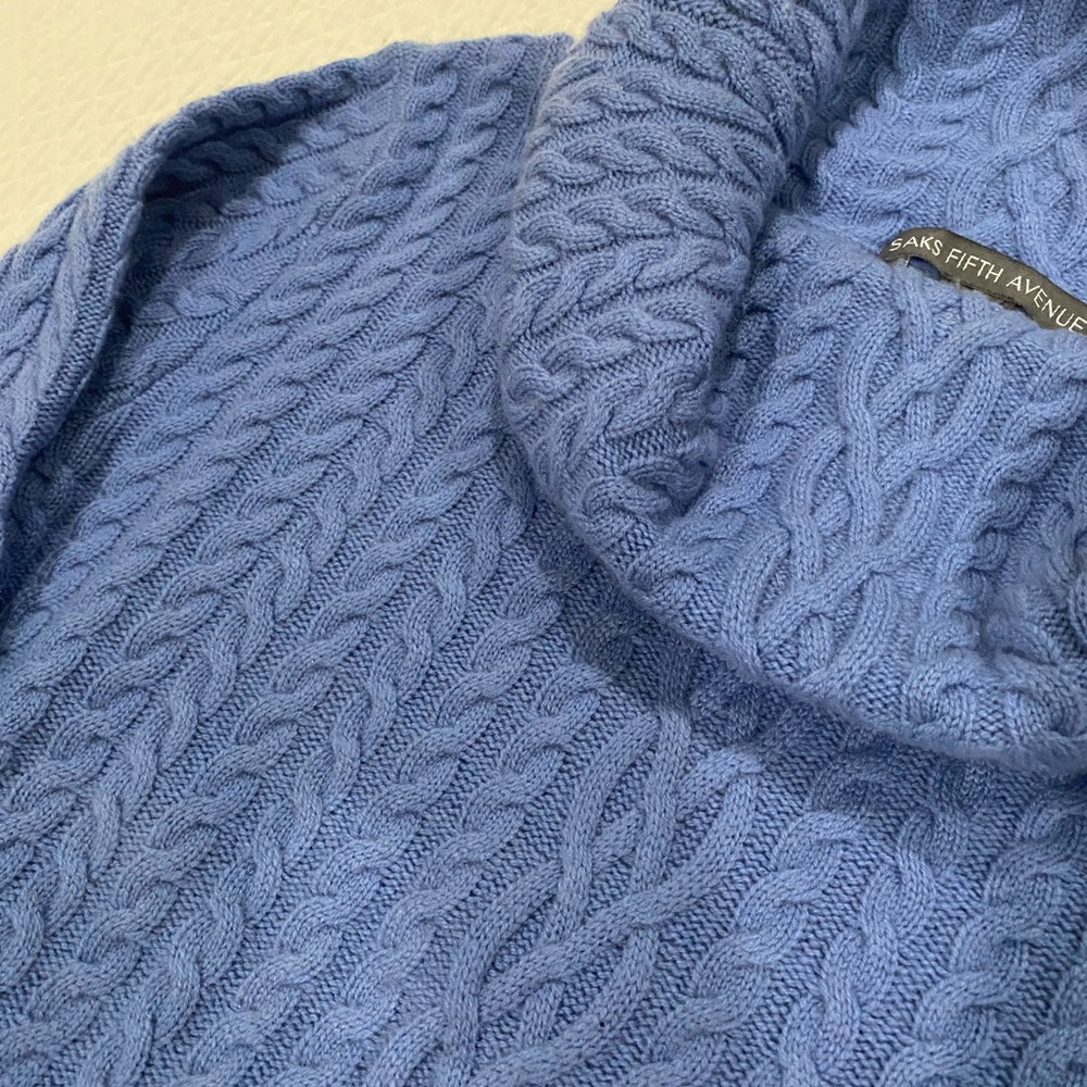 SALK FIFTH AVENUE (Black Label) Cowl / Turtle Neck  100% FINE CASHMERE Sweater